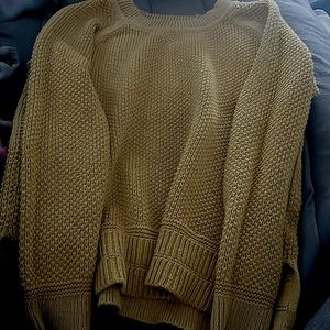 Yellow mustard color knit sweater